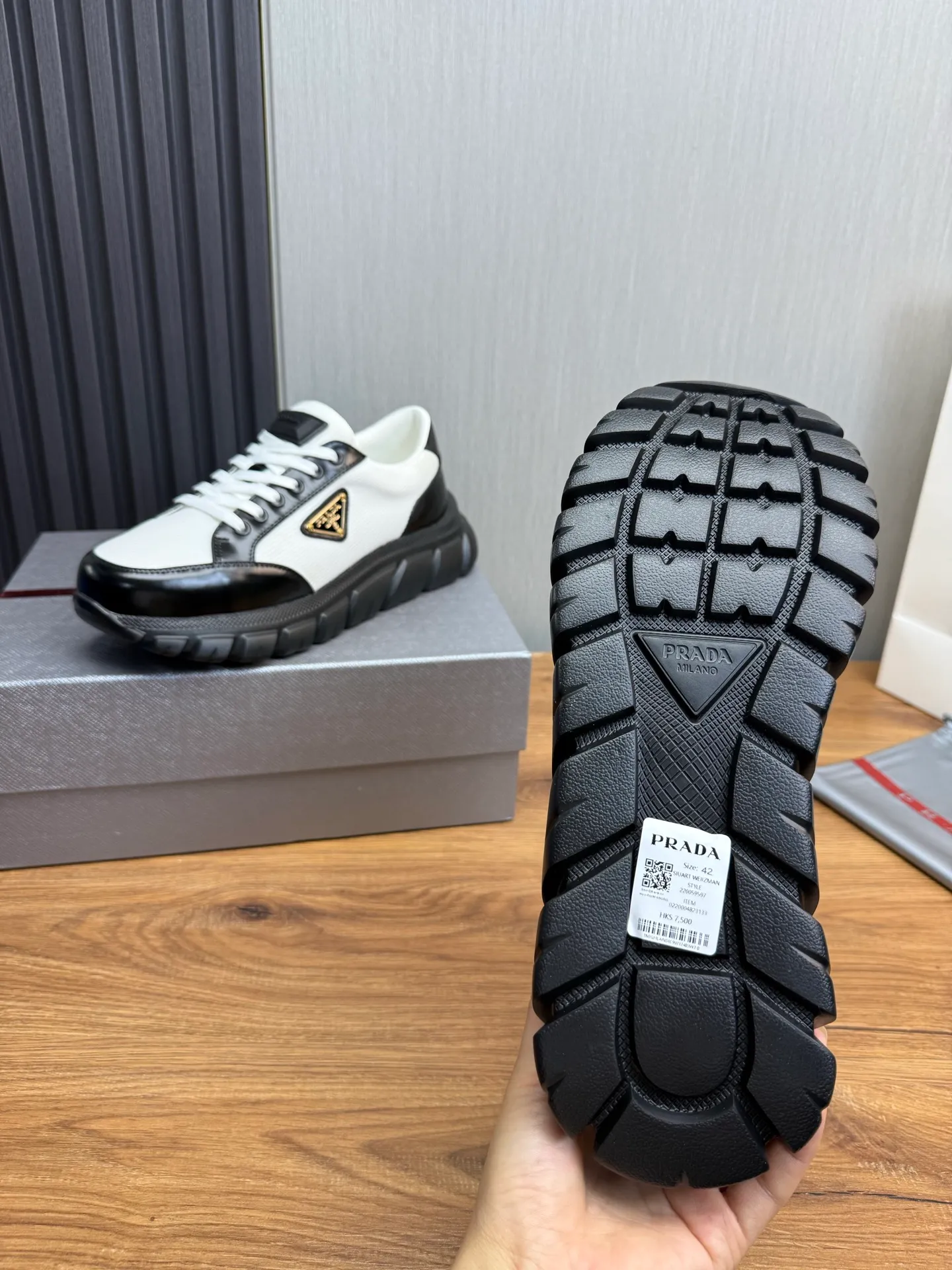 Men's shoes 💰580💰 [PRADA] Popular men's shoes shipped 👏Official website synchronization ⬆️Original cowhide fabric + cowhide lining, 1⃣️:1⃣️reproduction, original sole, 38-45 (45. Customized, non-refundable)